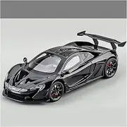 Scale Finished Model Car 1:24 Scale for McLaren P1 GTR Simulation Alloy Diecast Model Car Replica Vehicle Collection Souvenir Die-cast Vehicle(Black)