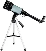 PortableTelescope for Adult,70mm Refractor Telescope with Tripod & Finder Scope,Fully-Coated Glass Optics,1.5X Erecting Eyepiece 3X Barlow Lens