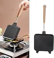 Double Pie Iron Sandwichs Maker, Cast Iron Pie Maker with Anti Scalding Handle, Campfire Cooking Equipment Camping Pie Iron Cooking Pan for Open Flames and Campfires