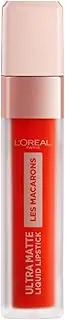 LOréal Paris Les Macarons 826 Mademoiselle Mango Pintalabios Mate Permanent Rojo Anaranjado