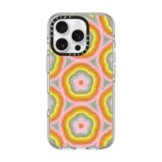 iPhone 16 Pro Clear Case MagSafe Compatible Groovy Flowers