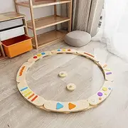 Wooden Balance Beam for Kids Toddler Montessori Balance Beam Kids Balance Stepping Stones Indoor Outdoor Playroom Obstacle Courses Sensory Toys
