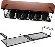 Happyyami Expandable Under Shelf Rack Sturdy Kitchen Tool Holder Versatile Hanging Shelf Organizer for Pantry Cabinet Shoe Storage and Design