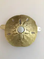 Sand dollar Doorbell Bronze Finish Fine Pewter 3" Diameter Lighted Button