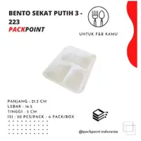 在飛比找蝦皮購物優惠-白色便當盒 3 件 BENTO INTERPACK 223 