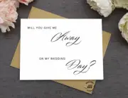 Will you walk me down the Aisle Wedding Proposal Card Father of the Bride