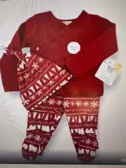 NEW Burt's Bees Baby 3-Piece Organic Cotton Take Me Home Set Size Preemie