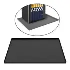 Mini Refrigerator Floor Mat with Raised Edge Reusable Freezer Mat Tray