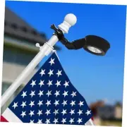 Solar Flag Pole Lights,Fit 0.8-1.2 Inch Diameter 5ft 6ft Flagpole Bright Black