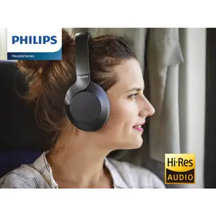 ［PHILIPS 飛利浦］頭戴式無線抗噪藍牙耳機 TAPH805