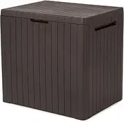 [Keter] City Outdoor Plastic Storage Box Garden Furniture 57.8 x 44 x 54.8 cm - Brown