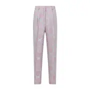 [Dries Van Noten] Dries Van Noten-Light Blue Acetate Portias Pants-Donna 40 IT