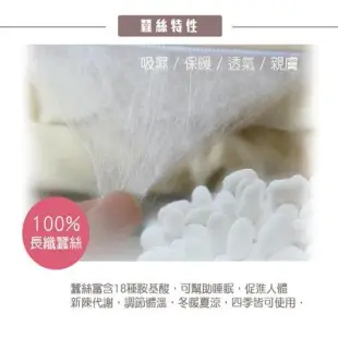 【FITNESS】 60支棉頂級蠶絲被-5斤(台灣製)