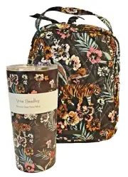 Vera Bradley Bali Jungle Set - Lunch Bag and Stainless Steel Mug