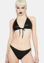 [Devil Fashion] Black String Bikini Bottom
