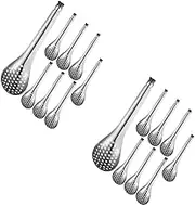 Cabilock 16 Pcs Stainless Steel Slotted Cooking Spoon Pasta Spoon Set for Buffet Versatile Serving Utensils
