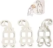 Cat Butt Cookie Cutter - Detailed Biscuit Cutter Design for Baking and Crafts, Ideal on Fondant, Dough, Clay（3 Piece ）