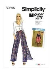 Simplicity Sewing Pattern R11654 Pantskirt Jiffy Wrap and Tie Size S-L