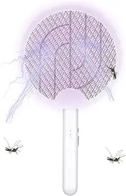 Fly Swatter Electric,USB Rechargeable Electric Fly Swatter Racket | Handheld Rechargeable Flying Catcher Control Trap Lamp for Camping Patio Kitchen