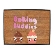Food Baking Buddies Cup Cakes - Funny Novelty Doormat Man Cave Floor mat