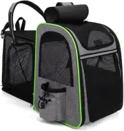Portable Cat Backpack with Breathable Mesh Pet Backpack Large Capacity