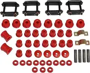 AEspares Complete Polyurethane Suspension Leaf Spring Bushing Kit Red Compatible With Suzuki Samurai