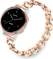[TRUMiRR] Replacement Strap for Garmin Venu 3S/Venu 2S/Vivoactive 4S/Vivomove 3S, 18 mm Metal Stainless Steel Watch Strap Replacement Strap for Withings ScanWatch 2 38 mm/ScanWatch Light/ScanWatch 38