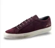 Common Projects Achiles Waxed Suede Oxblood Size 42