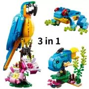 3 in 1 Parrot Building Toy Set, Transforms to 3 Different Animal Figures - from