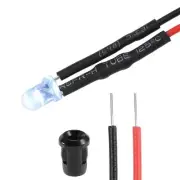 10Set DC12V 3mm Pre Wired LED w Holder White Light Clear Lens 6mm Panel Mount