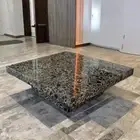 Black Botswana Agate Table Top – Square Stone Coffee or Dining Center Table