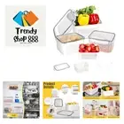 15 PCS Fruit Storage Containers for Fridge with 5 Airtight Lids,5 Removable C...