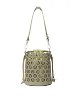 Maje Perforated Leather Bucket Bag
