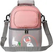 Breastmilk Storage Bag Breast Milk Cooler Travel Bag Breastmilk Cooler Transport Bag Waterproof Soft Double Layer Insulation Milk Bottle Lunchbox Backpack (Rosa Grå)