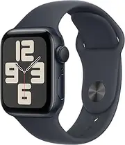 APPLE WATCH SE 40MM GPS MIGNIGHT ALUMINUM CASE WITH SPORT TYRE S/M MXE73QL/A