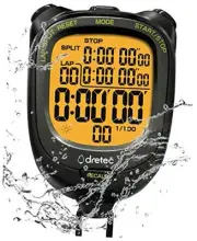 Digital Stopwatch Timer Waterproof Backlight Alarm Calender for Swimming