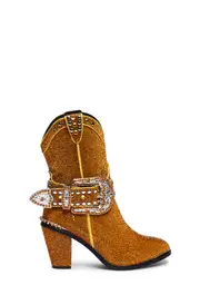 [Club Exx] Sheriff Shine Cowboy Boots - Orange