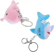 Healeved Soft Mini Shark Plush Keychain Ocean Animal Accessory for Friends and Bags 8cm Cute