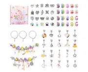 Biwiti DIY Charm Bracelet Making Kit Jewelry Kit for Teen Girls with Unicorn Mermaid Stuff Craft Gifts for Birthday Christmas -Mixture Color