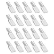20Pcs Shelf Support Pegs, 5mm Spoon Shape Shelf Support Pin (Silver)