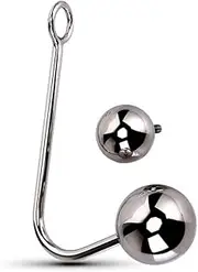 Stainless steel anal hook anal hook set with 2 interchangeable balls anal plug anal hook anus dilator anal beads butt plug sex toy for men women