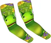 [FHEDVBN] frog Arm Sleeves Compression Arm Covers for Men Women Outdoor Sun Sleeves Cooling Sports Sleeve, Black
