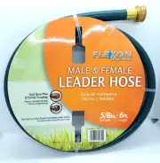 Flexon 5/8-in x 6-ft Light Vinyl Male and Female Leader Hose New with Tags