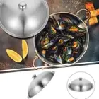 28-32cm Stainless Steel Lid Glass Window Frypan Casserole Pot Wok Replacement AU