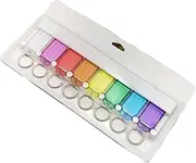 8 Pcs Tough Plastic Key Tags with Split Ring Label Window with 1 Pcs Key Tag Rack, Key Tags with Holder, Plastic Wall Mounted Key Organizer with Key Tag Identifiers Markers, Key Labels Keychain Tags