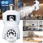 Dual Lens Home Bulb Security Camera Baby Pet Dog Cat Camera WiFi PTZ Cam Monitor