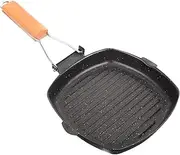 Toddmomy Outdoor Flat Griddle Steak Pan Breakfast Pan Convenient Steel Frying Non-Stick Egg