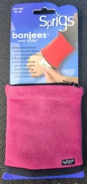 Sprigs Banjees Pocket Wrist Wallet for Travel Running Hiking Pink Zip