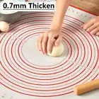 Silicone Baking Mat 0.7mm Thicken Rolling Kneading Dough Mat Pizza Cake Tools