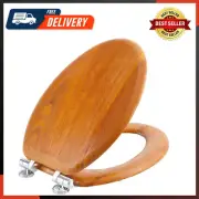 Wood Toilet Seat Elongated with Soft Close,Easy Clean,Quick-Release Hinges